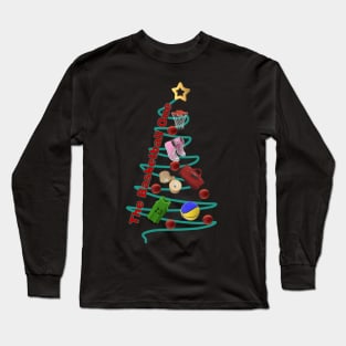 Basketball Xmas Tree Long Sleeve T-Shirt